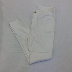 Shein White Skinny Pants Size: Large - Silver Accessories